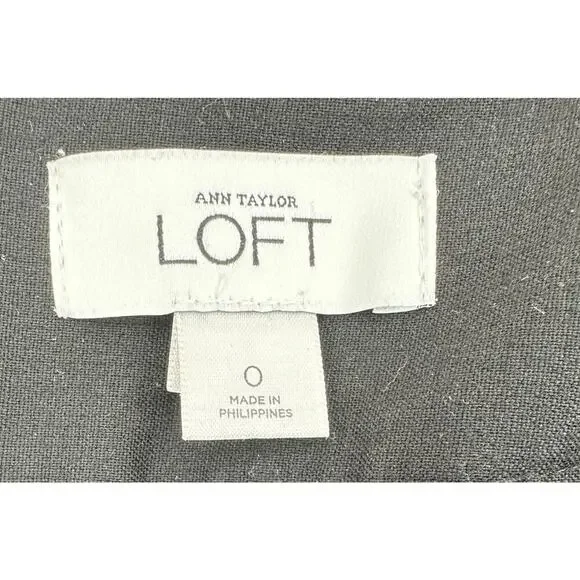 Ann Taylor LOFT Black Pencil Skirt Size 0 Career Work Office Professional - Picture 7 of 8